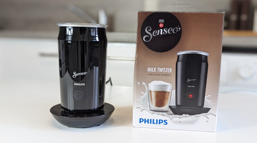 Philips Senseo Milk Twister Milchaufschäumer Test - Gerät mit Karton