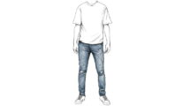 Used Look: Outfit mit weißem Shirt und used look jeans